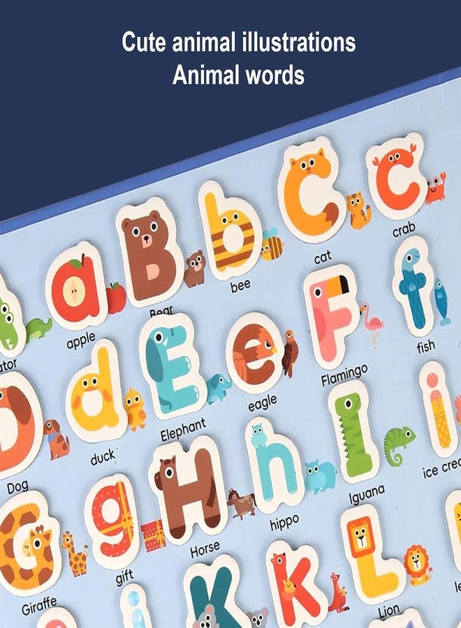 PLUSPOINT 78 Pieces Magnetic Alphabet Letters, A-Z Animal Learning Set with Magnetic Board & Spelling Guide with Uppercase & Lowercase ABC Letters, Educational Toy for Kids 3-6 Years - Image 5